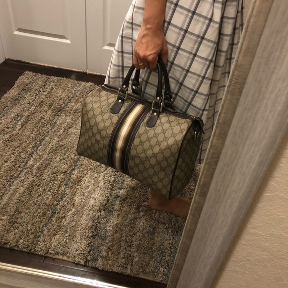 Authentic Gucci GG Joy Web Boston Bag Medium - Picture 6 of 16
